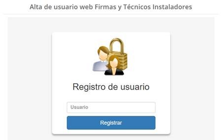 Pantalla de registro de usuario FITI