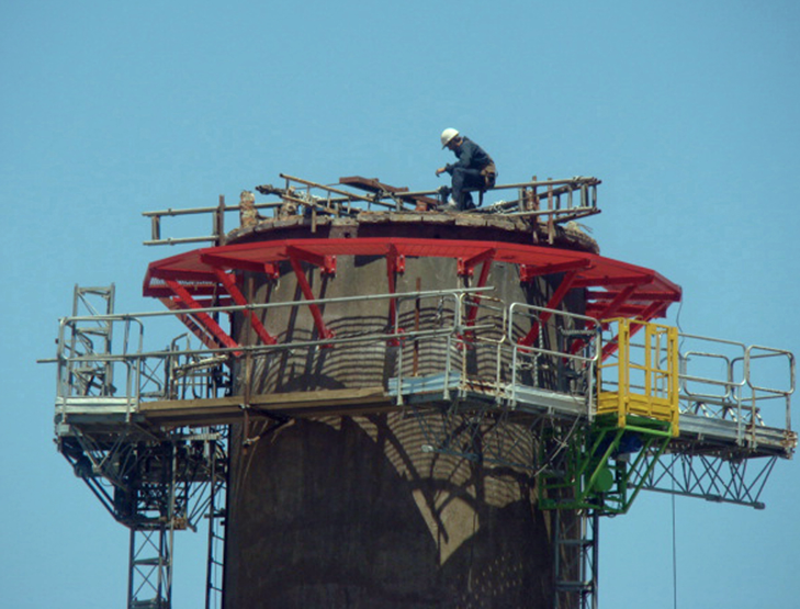 Construcción de nueva chimenea