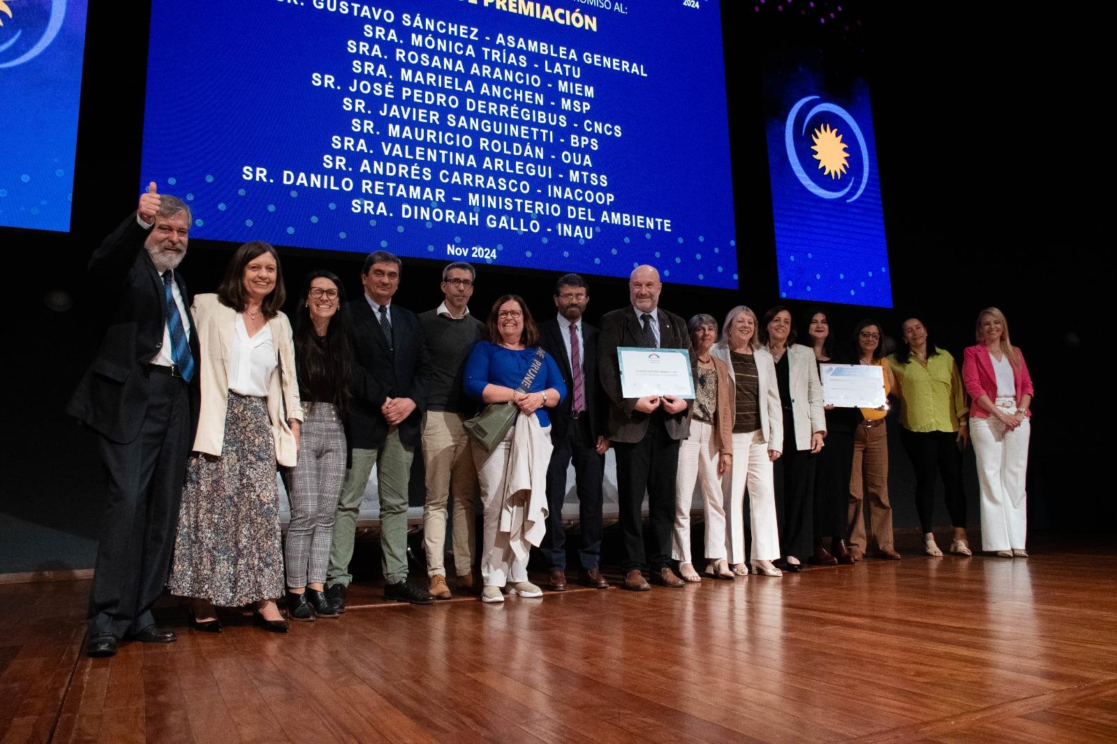 UTE nuevamente premiada por el Instituto Nacional de Calidad