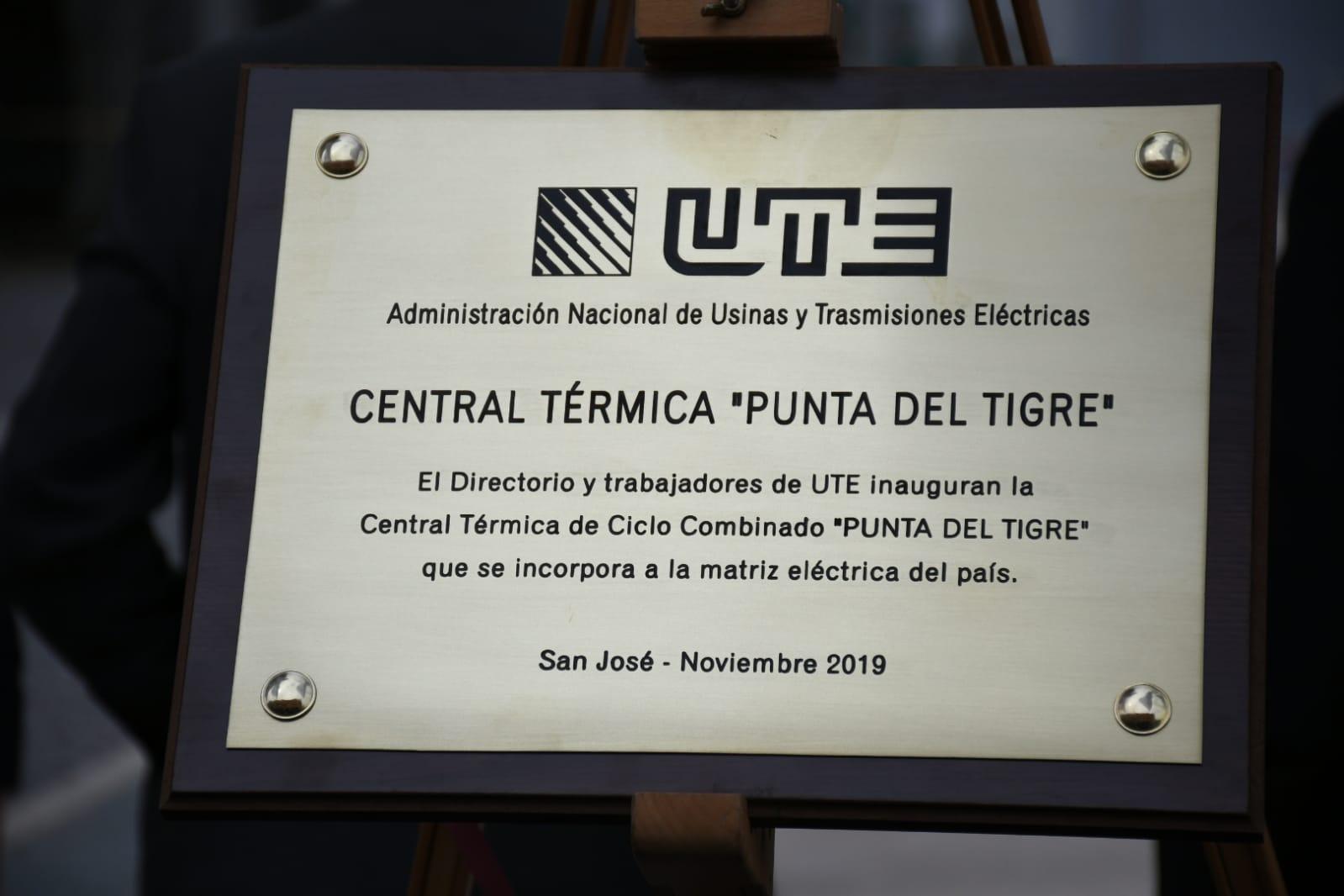 Inauguración Ciclo Combinado Punta del Tigre