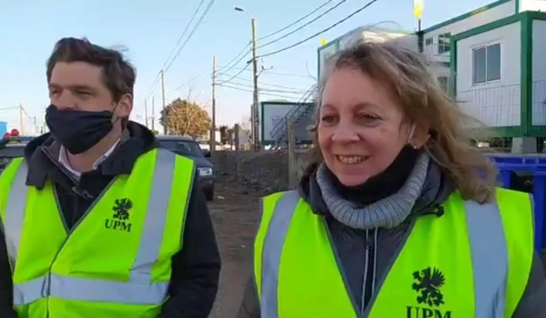 Presidenta de UTE, Ing. Silvia Emaldi en recorrida de obras de la nueva planta de UPM