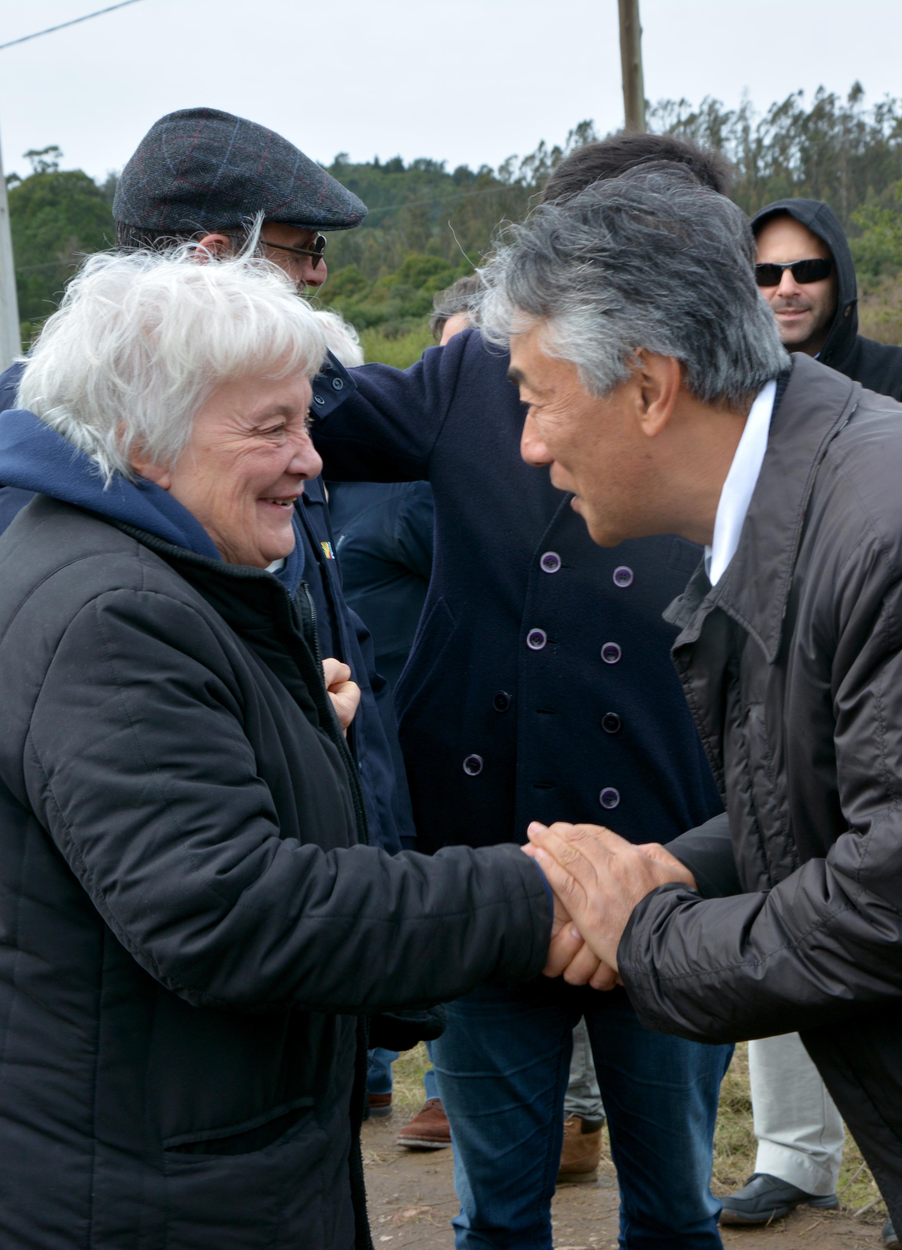 Vicepresidenta Lucía Topolansky y embajador de Japón Tatsuhiro Shindo