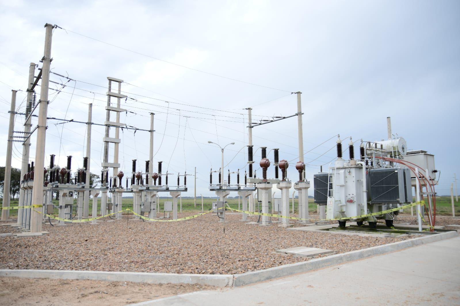 Vista general de la Estación de Transformación 60/15kV en Lago Merín.