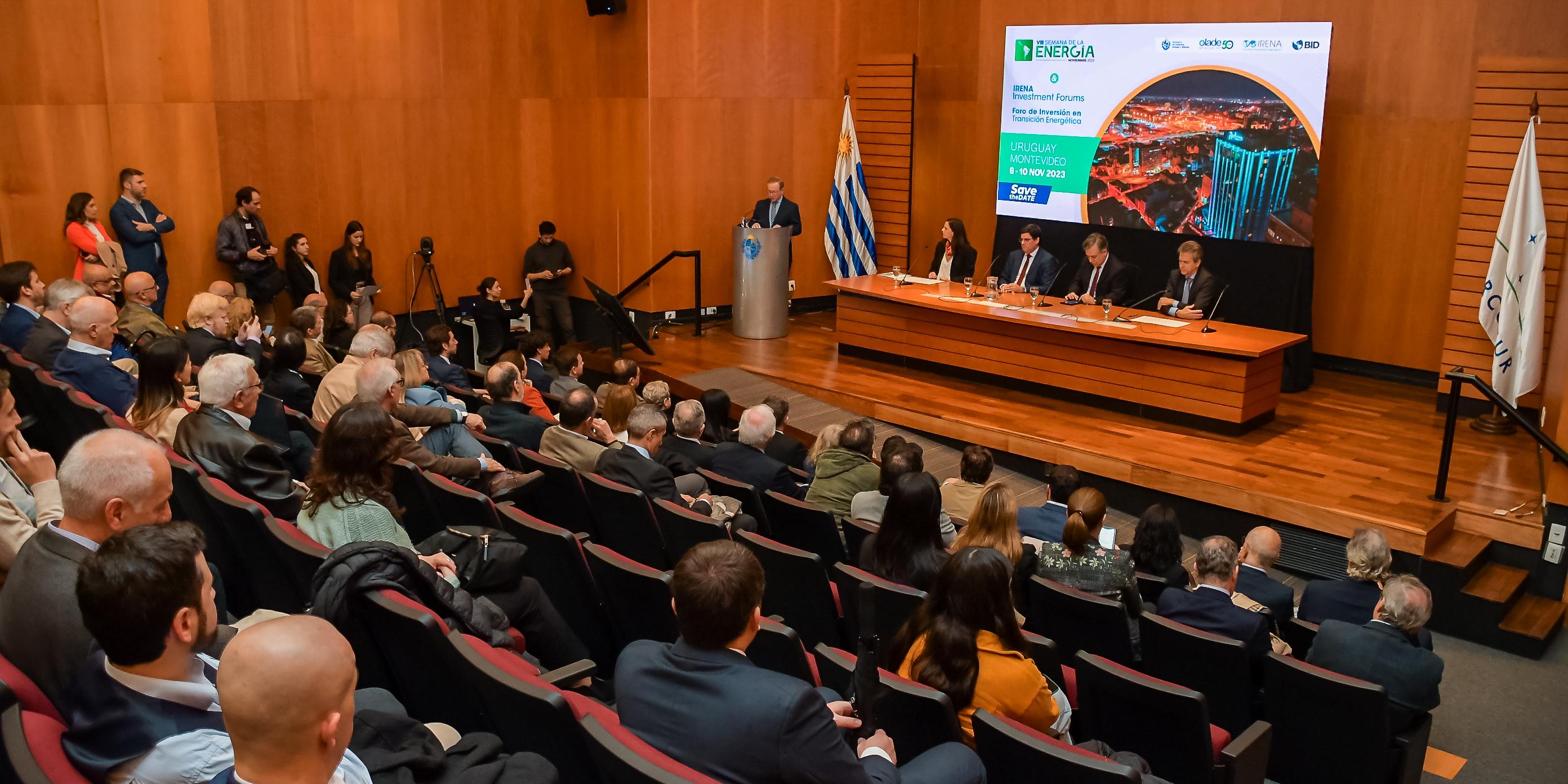 Montevideo será la sede de la VIII Semana de la Energía y del Foro de Inversión de Transición Energética de América Latina