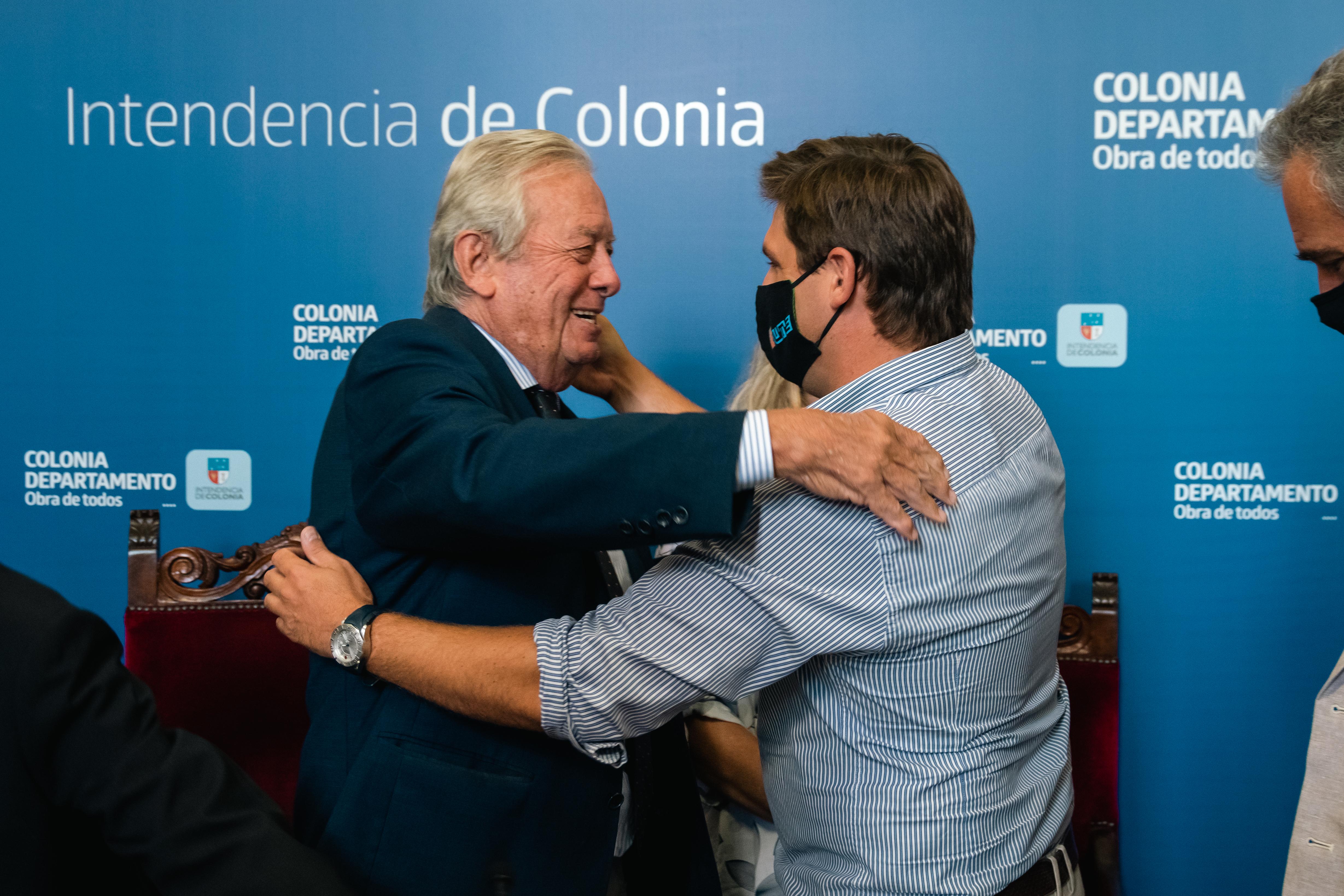 Intendente Carlos Moreira, director de UTE Felipe Algorta