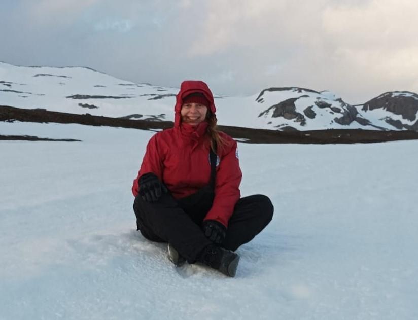 Laura Pina, integrante del equipo de Eficiencia Energética que viajó a la Antártida