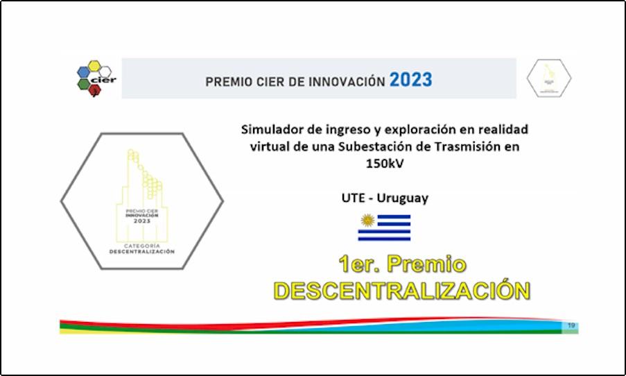 Nuevos galardones para UTE en el Premio CIER de Innovación –Ing. José Vicente Camargo”