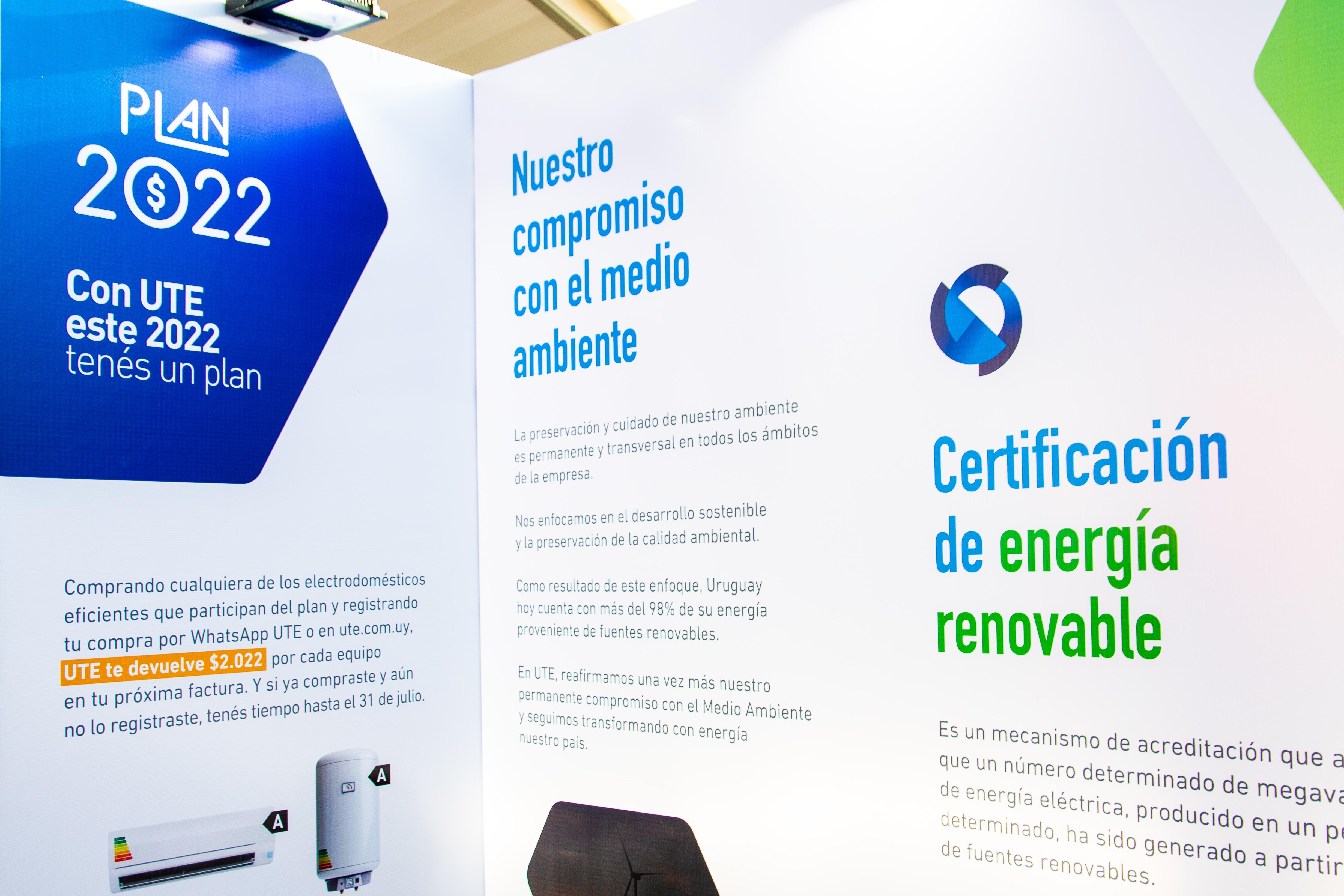 Stand de UTE en Expo Uruguay Sostenible 2022