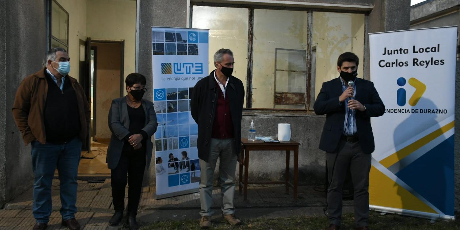 Autoridades de UTE e intendencia de Durazno